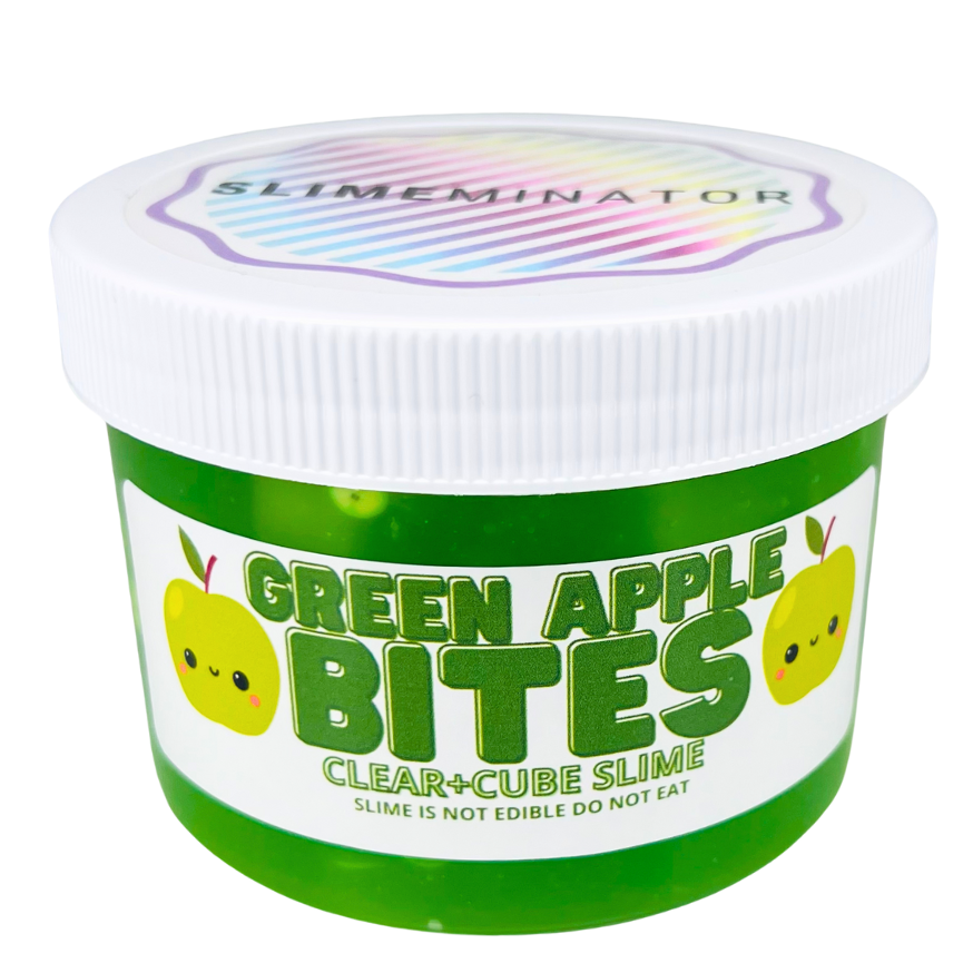 GREEN APPLE BITES-CLEAR SLIME